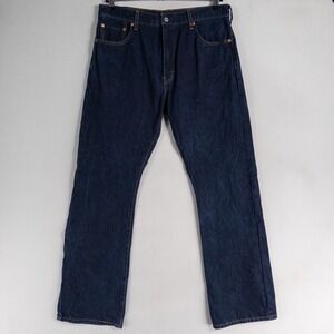 Levi's 517 Bootcut Jeans Mens 36x34 Blue Dark Wash Denim 100% Cotton 5 Pocket
